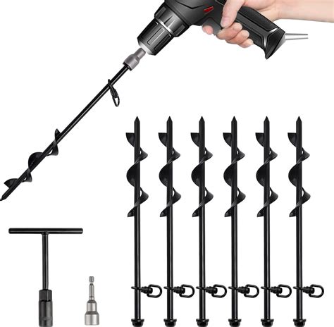 Amazon Feeloco Auger Anchors Screw In Pack Heavy Duty Ground