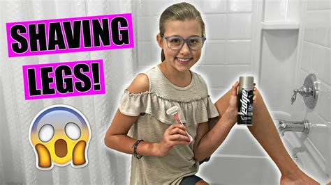 FIRST TIME SHAVING LEGS TEEN TIPS AND HOW TO SHAVE YouTube