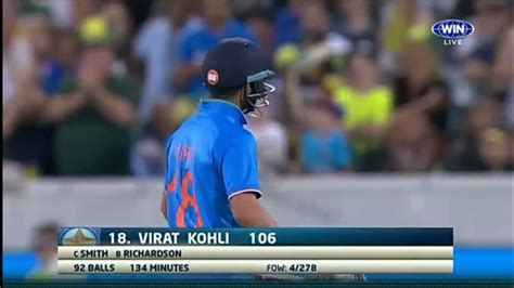 Virat Kohli 106 Runs In Just 92 Balls Innings Vs Australia Ind Vs Aus Odi Highlights Youtube