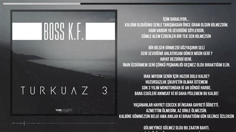 Boss KF Turkuaz 3 Lyric Video 2016 1080p YouTube