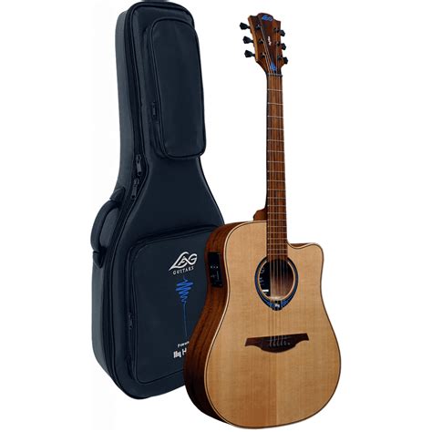 GUITARRA ACÚSTICA DREADNOUGHT TRAMONTANE HYVIBE 10 A E CUTAWAY FUNDA