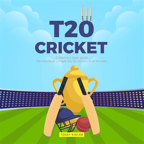 Premium Vector Banner Design Of T20 Cricket Template