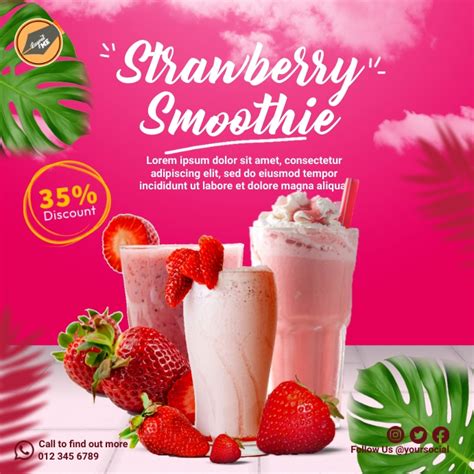 Copy Of Strawberry Smoothie Postermywall