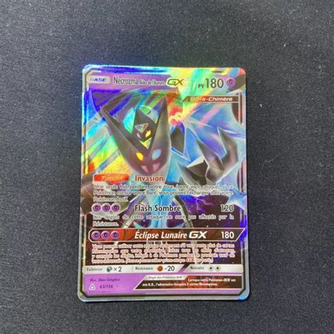 CARTE POKÉMON NECROZMA GX 63 147 Soleil Lune Ombres Ardentes Français