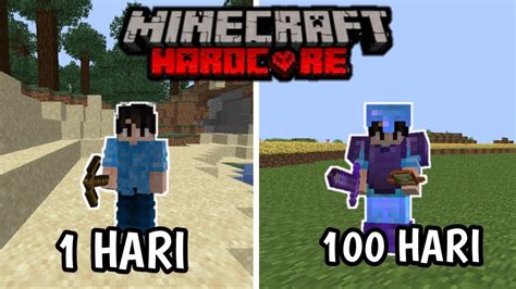 Aku Mencoba Bertahan Hidup Di Hardcore Minecraft Selama 100 Hari YouTube