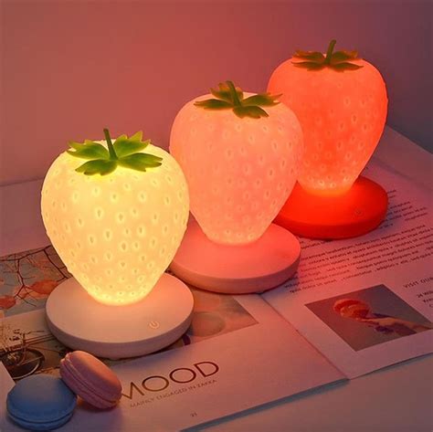 Strawberry Cute Touch Lamp Strawberry Lamp Home Decor Etsy In