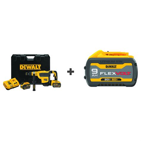 DEWALT D Handle 20 V Cordless Rotary Hammer Kit 60V Battery 387ZN8