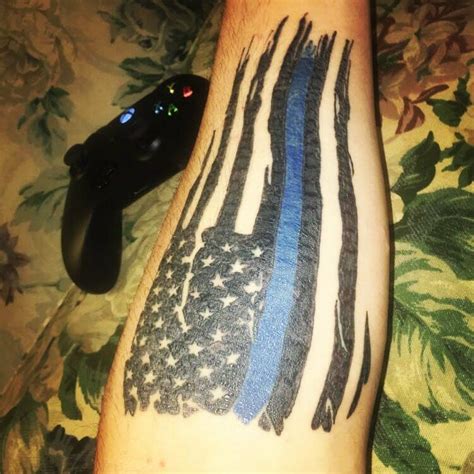 Share 71+ thin blue line flag tattoo best - in.cdgdbentre