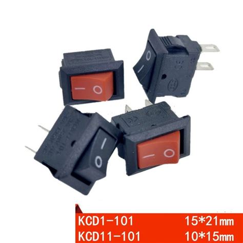 Jual Saklar KCD1 101 Hitam Mini Rocker Switch 2 Position Power Switch