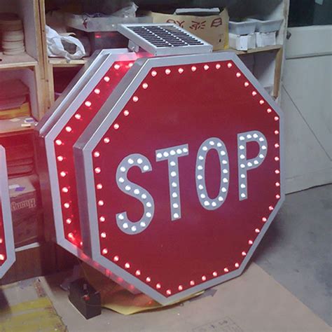 Nokin Stop Led Solar Traffic Road Sign