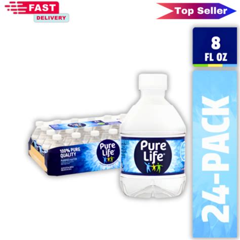 Pure Life Purified Water 8 Fl Oz Plastic Bottled Water 24 Pack EBay