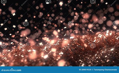 Beautiful Abstract Shiny Rose Gold Glitter Background Genrative Ai