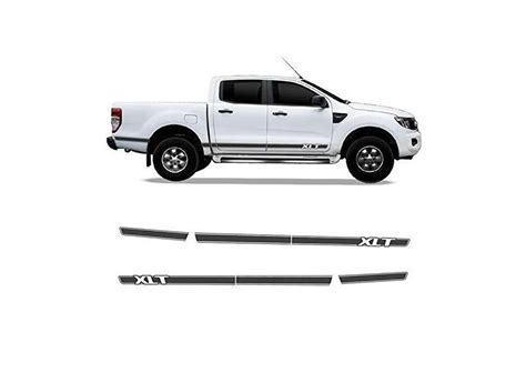 Kit Adesivo Ford Ranger Xlt Faixa Lateral Grafite Decorativo Em