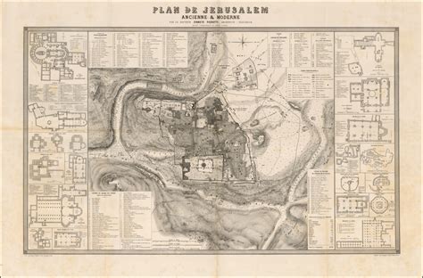 Plan De Jerusalem Ancienne Moderne Barry Lawrence Ruderman