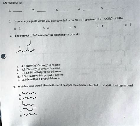 Solved Answer Sheet How Many Slgnals Would You Expect To Find In The