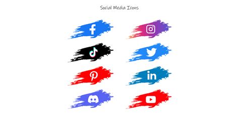 Watercolor Social Media Icons By North Sea Studio Thehungryjpeg Hot