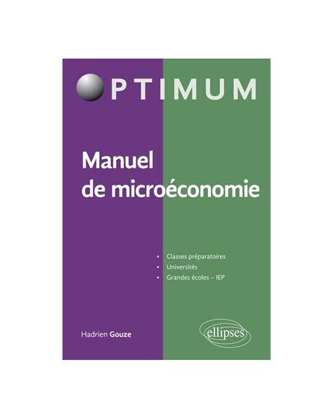 Manuel de microéconomie