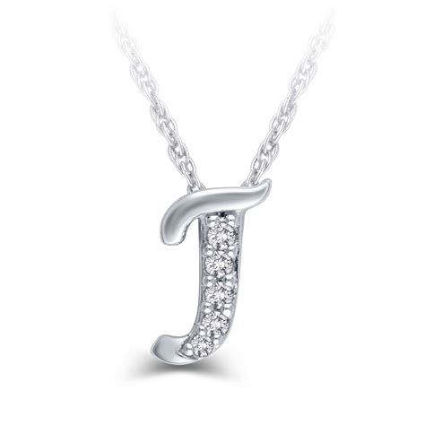 Diamond J Initial Pendant 14k Ben Bridge Jeweler