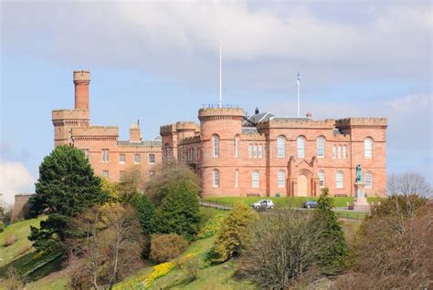 Inverness Castle And The River Ness At Night. Stock Image - Image of ...