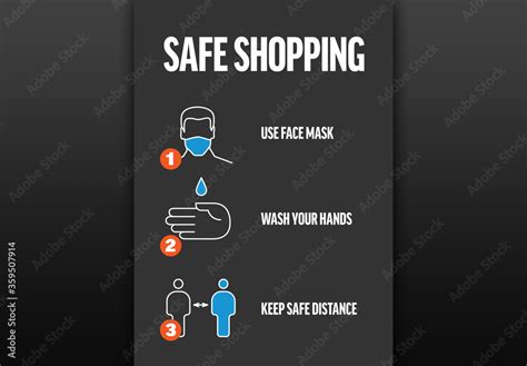 Covid-19 Safety Poster Layout Stock Template | Adobe Stock