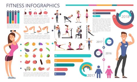 Fysieke Activiteit Fitness En Gezonde Levensstijl Vector Infographic