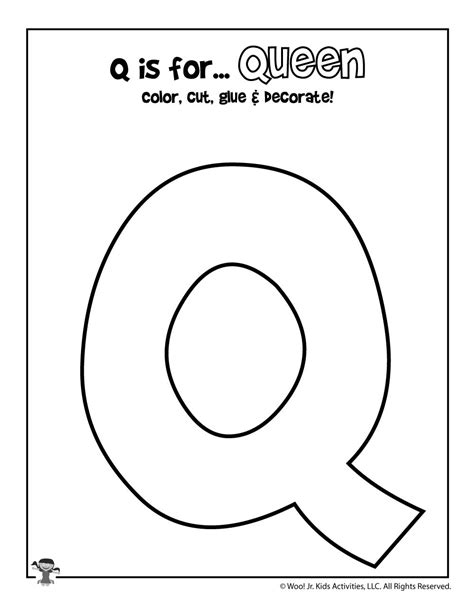 Printable Letter Q Craft Woo Jr Kids Activities Childrens Publishing