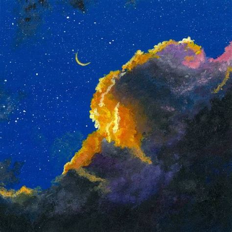 Evening Sky Painting | Night sky painting, Sky painting, Painting