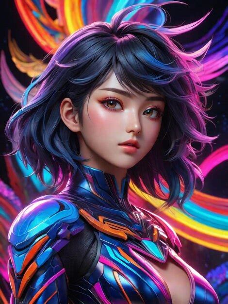 Premium Ai Image Animestyle Portrait Image Of A Beautiful Woman In