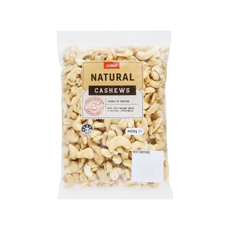 Buy Coles Nuts Cashews Natural 400g Coles