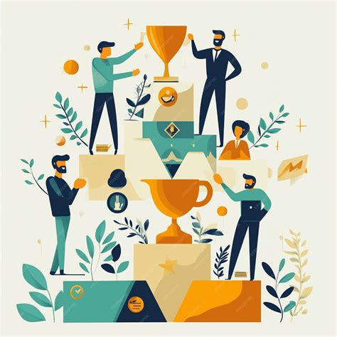 Employee rewards program with visuals of awards recognition and bonus