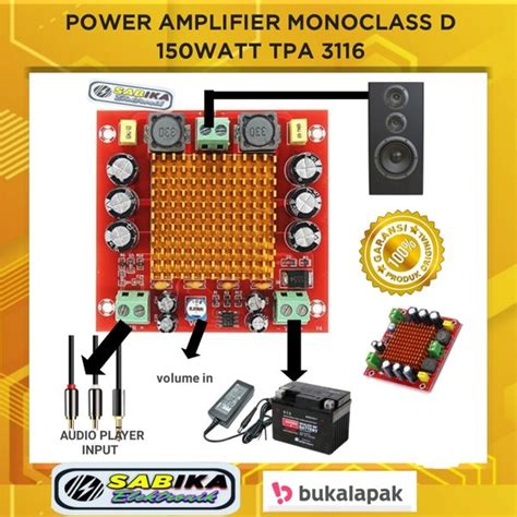 Jual Driver Power Amplifier Class D Watt Mono Tpa Di Lapak