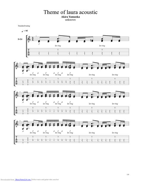 Theme Of Laura Guitar Pro Tab By Yamaoka Akira Musicnoteslib