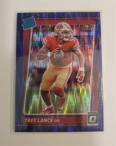 Donruss Optic Trey Lance Rated Rookie Purple Shock Prizm No