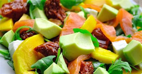 Cuisinons En Couleurs Salade Au Saumon Fum La Mangue Et Plein De