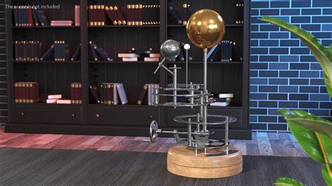 Steel Antique Orrery Solar System Rigged For Maya D Model Ma