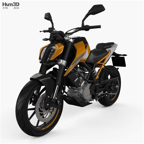 KTM Duke 125 2017 3D model - Download Motorcycle on 3DModels.org