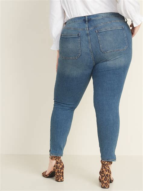 High Waisted Secret Slim Pockets Plus Size Rockstar Super Skinny Ankle