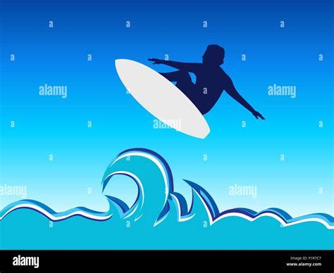 Surfing Surf On Surfboard Stock Vector Images Alamy