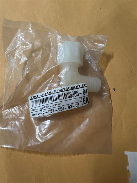 Cole Parmer 06386 84 Nos Surplus Elbow M 3 8x14 Ebay