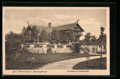 AK Bad Warmbrunn Blockhaus im Füllnerpark 11807349 Alte