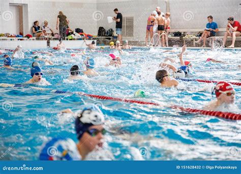 Russia Novosibirsk 26 May 2019 Swimming Competitions Began Many