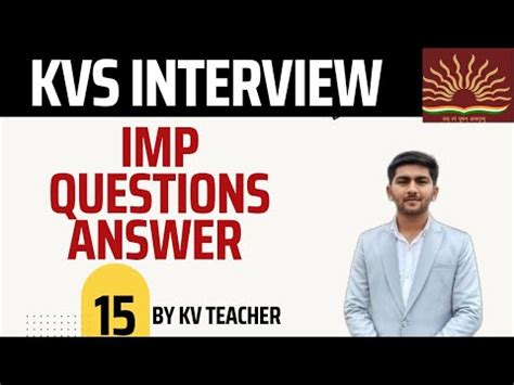 Kvs Interview Important Questions Answers Kvs Interview Preparation Prt