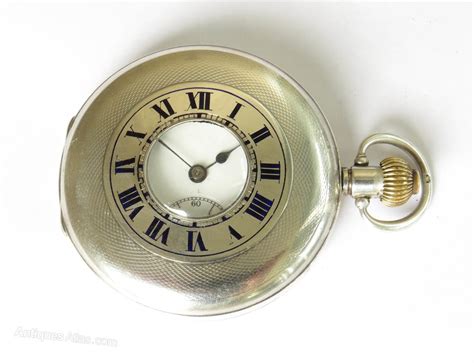 Antiques Atlas Antique Silver Moeris Half Hunter Pocket Watch