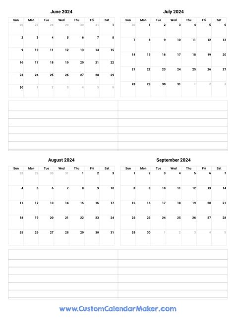 Printable Calendar September 2024 June 2024 Bonnie Annecorinne