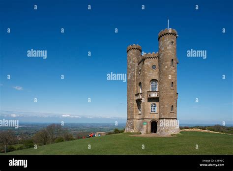 England Worcestershire Broadway Tower On Hill Stock Photo Alamy