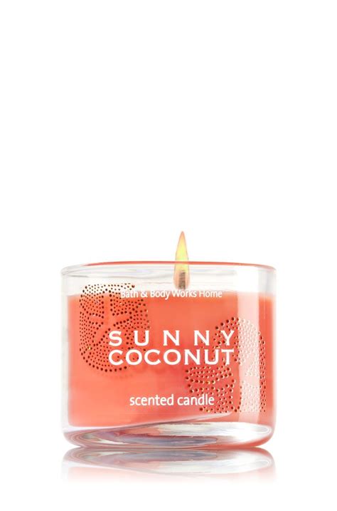 Sunny Coconut Mini Candle Home Fragrance 1037181 Bath And Body Works Mini Candles Candles