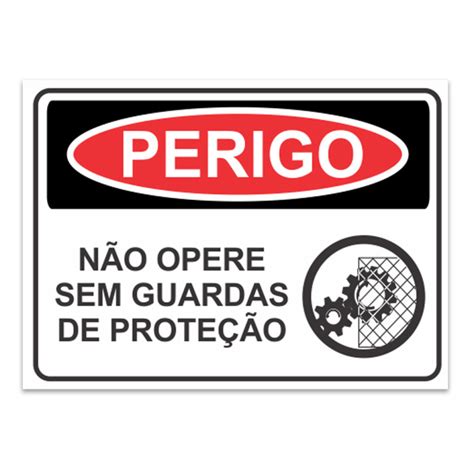 Adesivo Perigo N O Opere Sem Guardas Cm Sinalplast Placas De