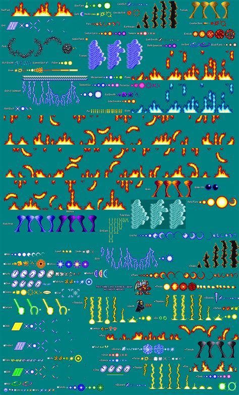 The Spriters Resource Full Sheet View Final Fantasy 4 Advance Spells