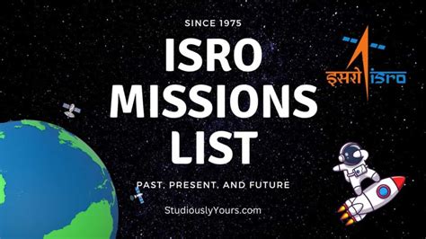 ISRO Missions List 2024: Past, Present, and Future (PDF)