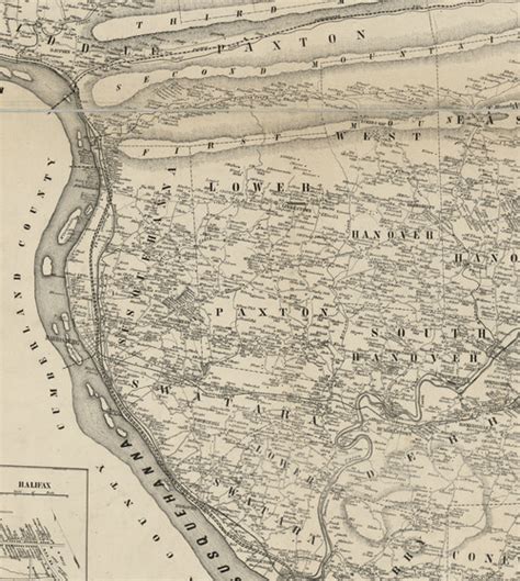 Swatara Township Pennsylvania 1858 Old Town Map Custom Print Dauphin Co Old Maps